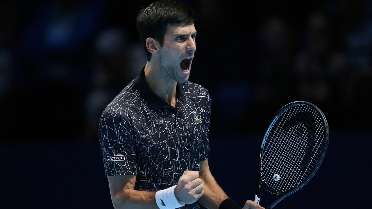 Tennis-ATP-Djokovic-celebrates-winning-point-against-Isner