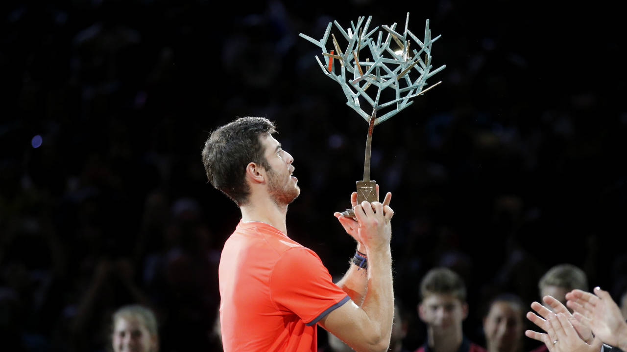 Karen Khachanov stuns Novak Djokovic to win Paris Masters title