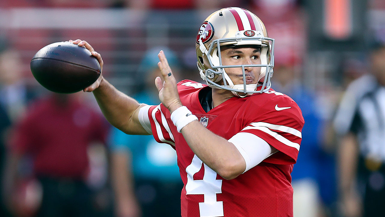 San Francisco 49ers quarterback Nick Mullens. (Ben Margot/AP)