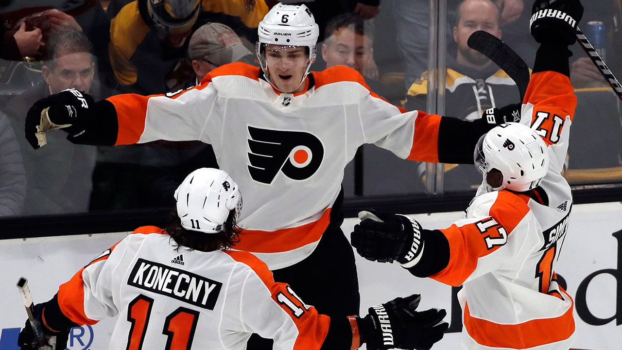 Sanheim scores in OT, Flyers beat Bruins for 6th s