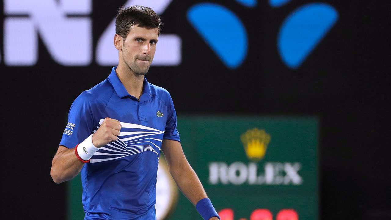 Novak_Djokovic_Celebrates_Win_Over_Lucas_Pouille_Australian_Open