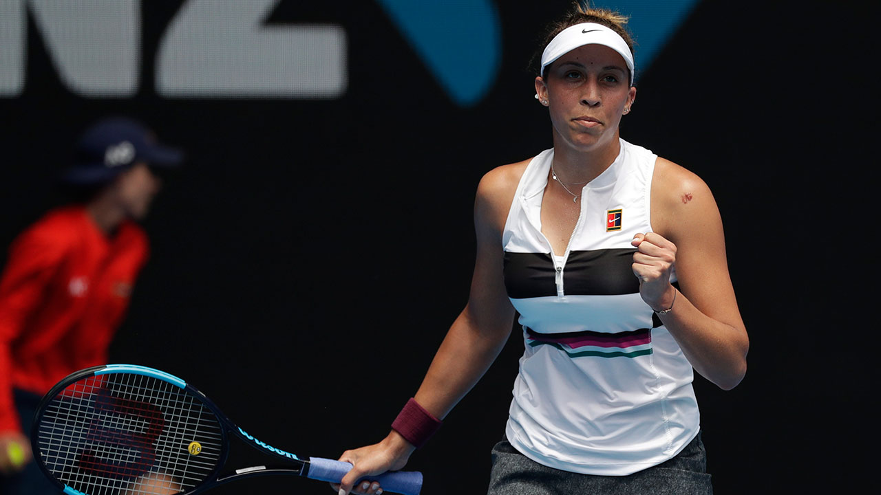 Tennis-Keys-celebrates-after-winning-at-Australian-Open