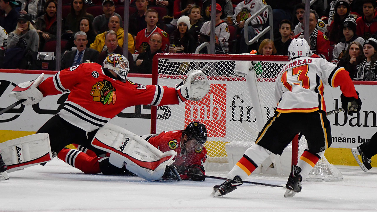 Windy City Blues. Flames Beat Struggling Hawks In Chi-Town