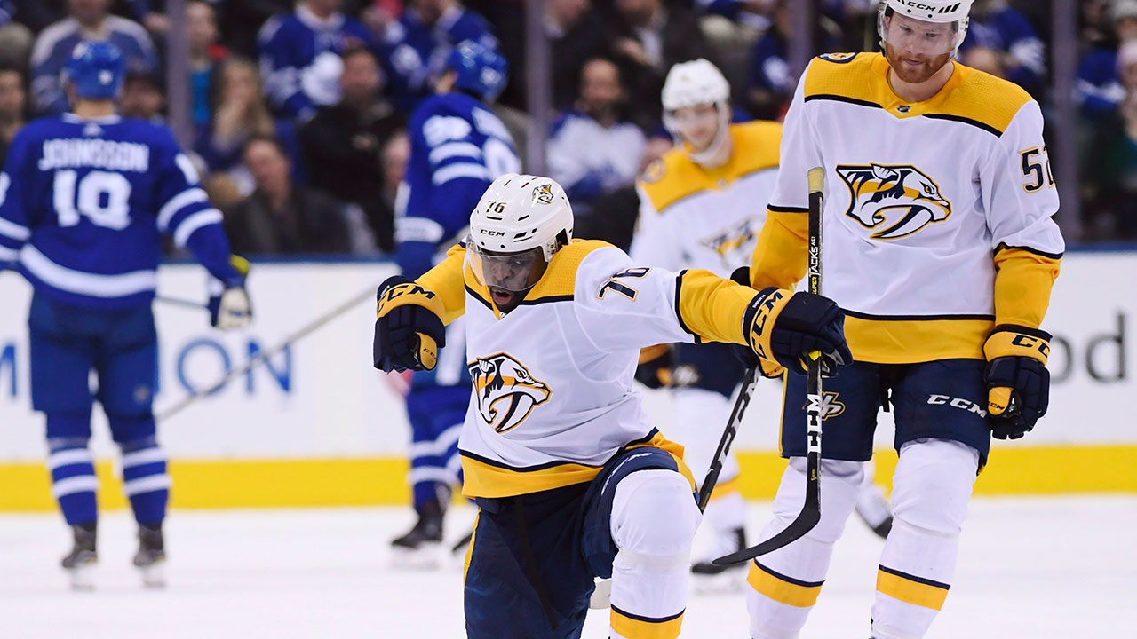 Four On The Floor. Preds Roll Over Leafs As Rinne 