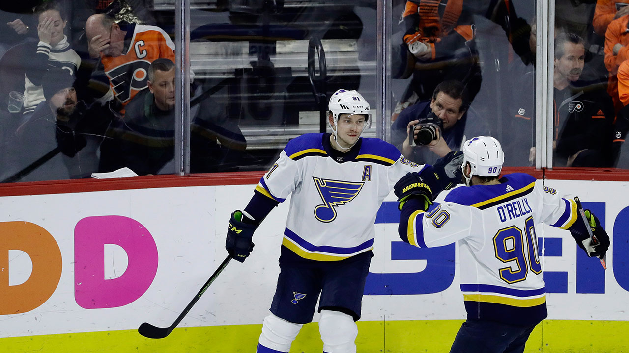 Schenn, Tarasenko score as Blues send Flyers to 7t