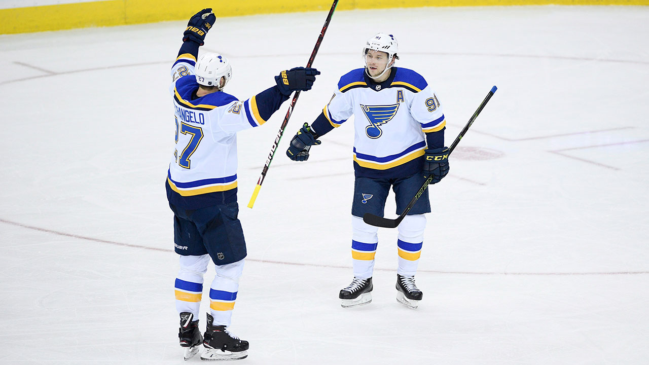 Blues score twice late in third to complete comeba