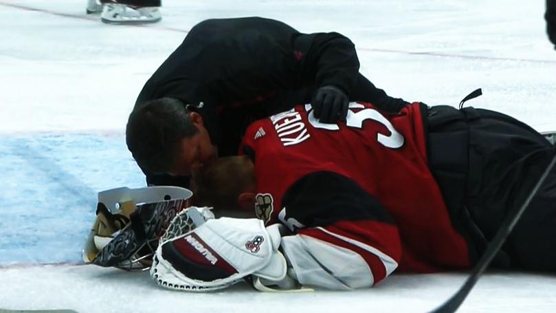 Darcy Kuemper Leaves With Injury During Coyotes Vs Wild Game 