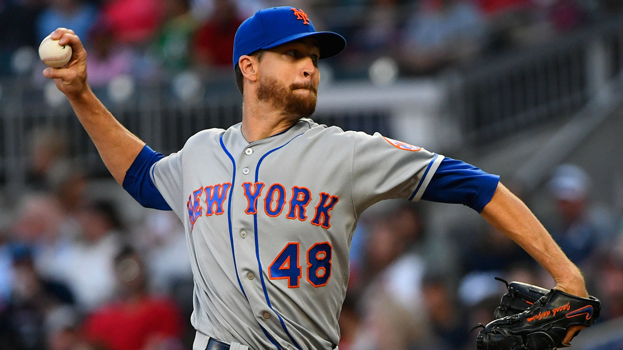 MLB-Mets-deGrom-throws-against-Braves