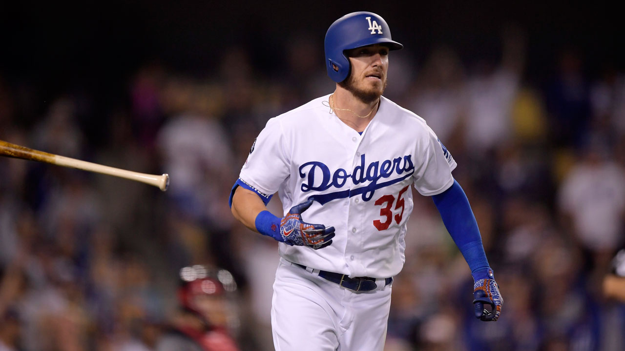 Dodgers’ Cody Bellinger leaves game after being hit on knee by pitch