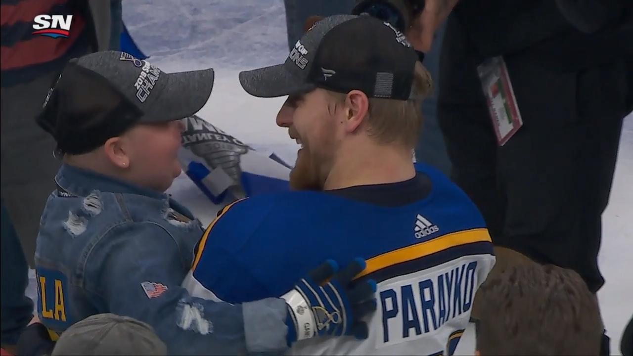 It doesn't get better than Colton Parayko and his grandpa with the Cup