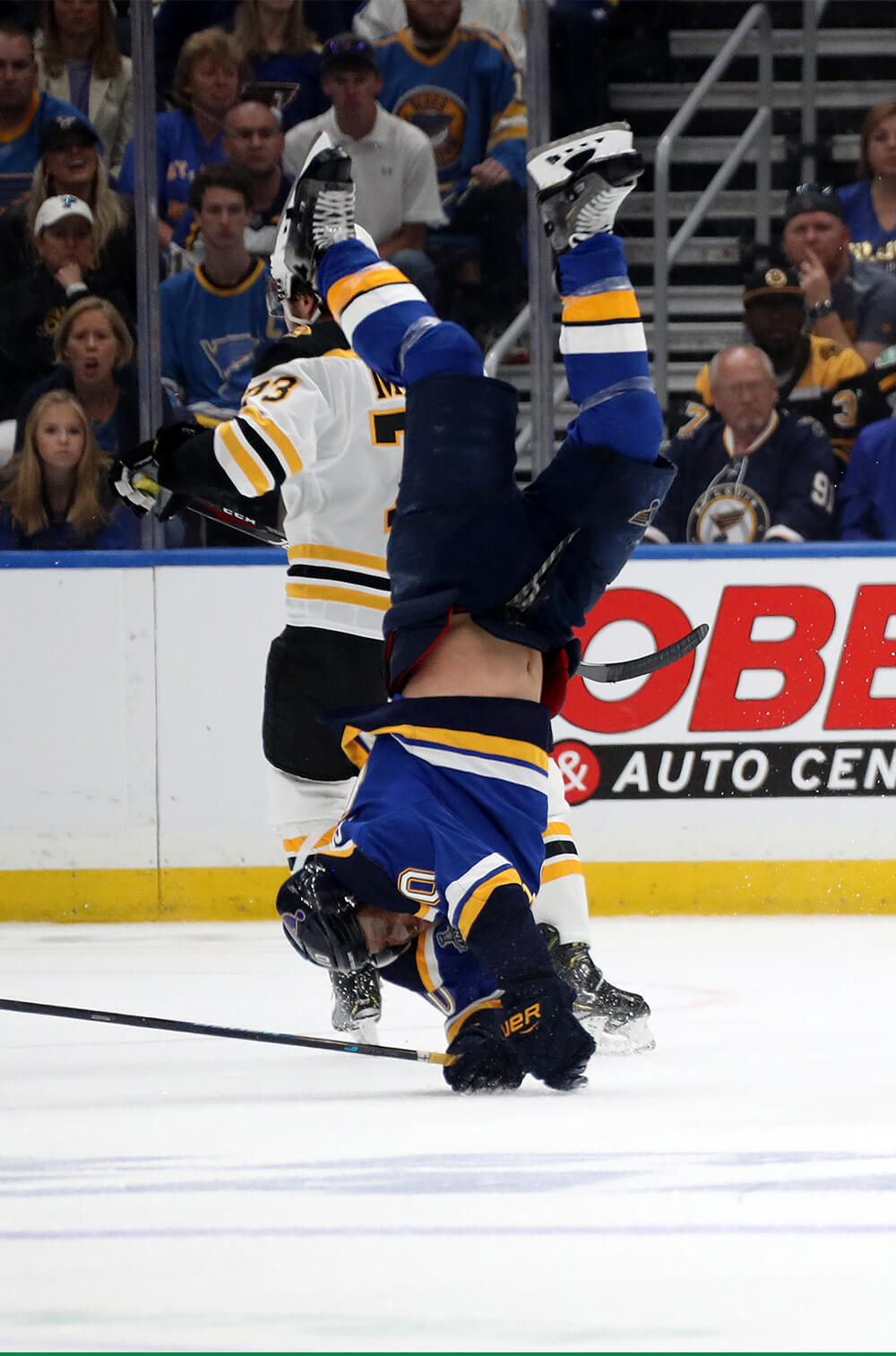St. Louis Blues - Luke Schenn had to fake lifting the Cup 
