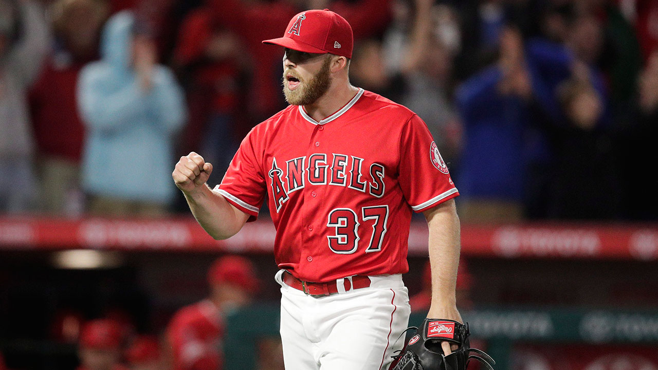MLB-Angels-Allen-celebrates-after-win