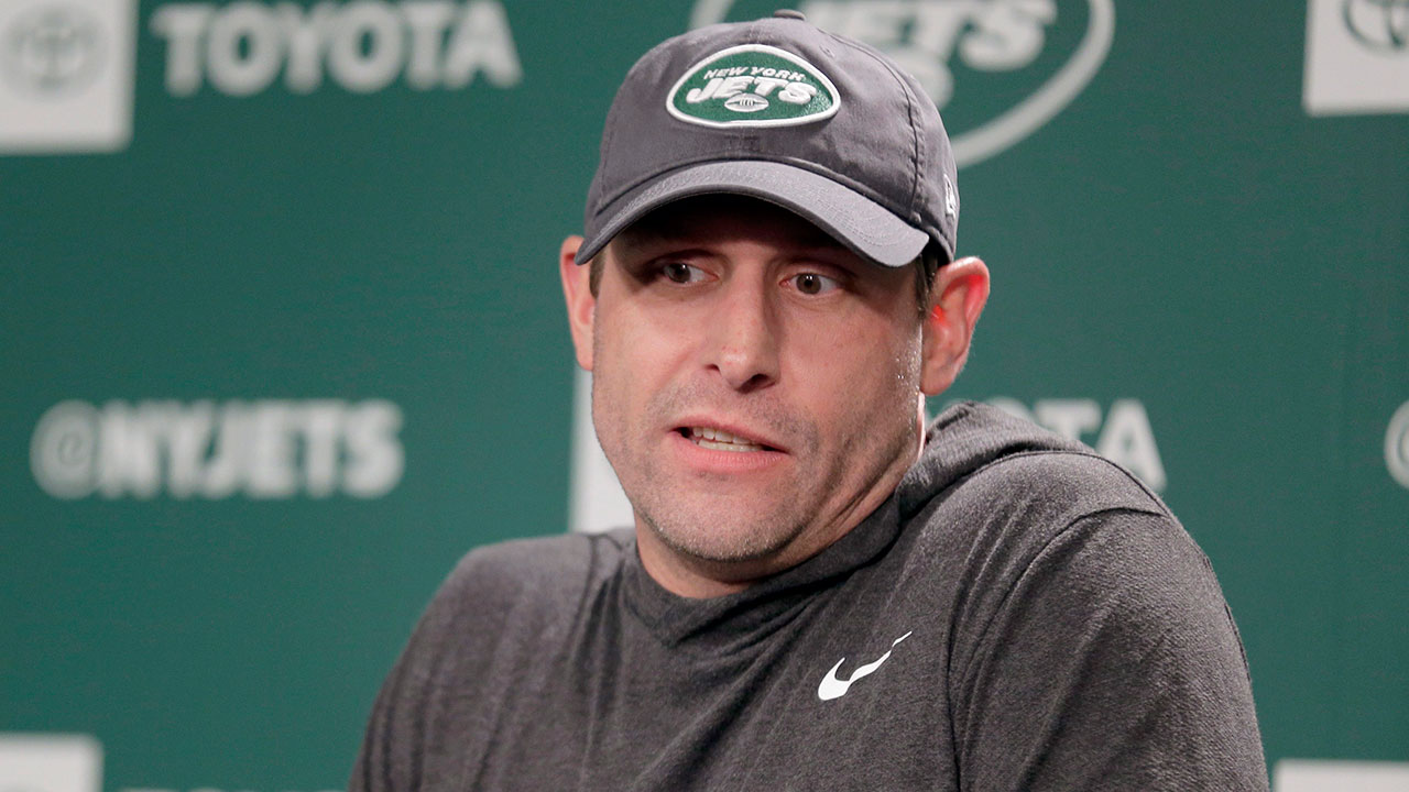 New York Jets head coach Adam Gase takes questions from reporters. (Seth Wenig/AP)