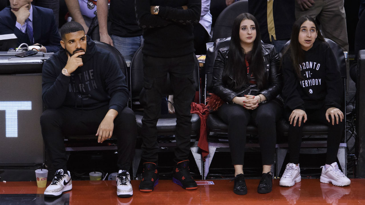At NBA Finals Game 2, Drake finds a new target for his Warriors