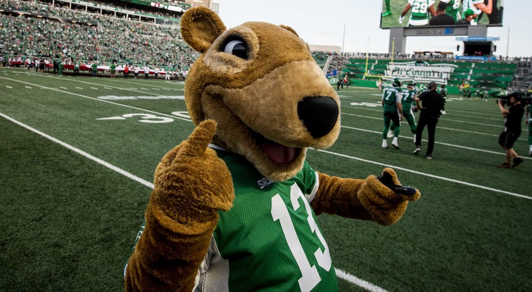 Roughriders mascot Gainer the Gopher in hot water once again