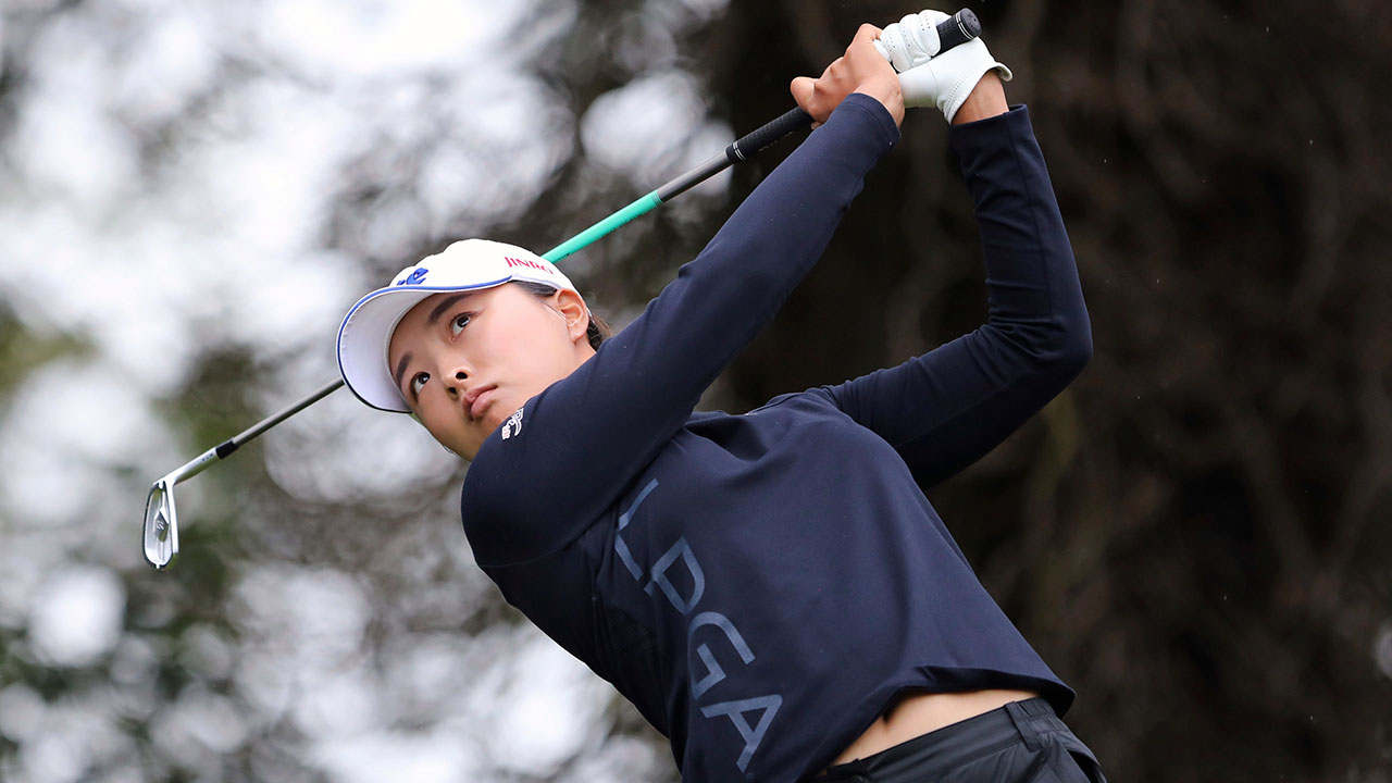 Jin Young Ko, of South Korea, plays at the Evian Championship. (Laurent Cipriani/AP)