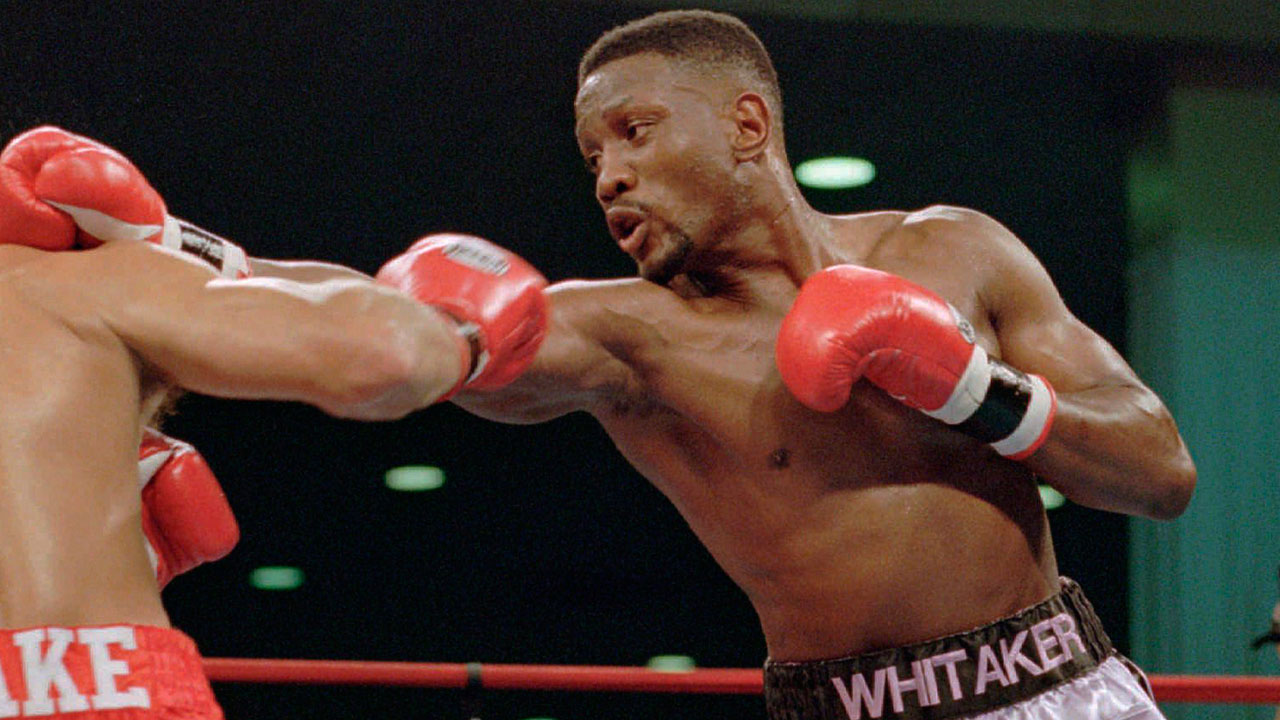 Sweet-Pea-Pernell-Whitaker-punches-Jake-Rodriguez