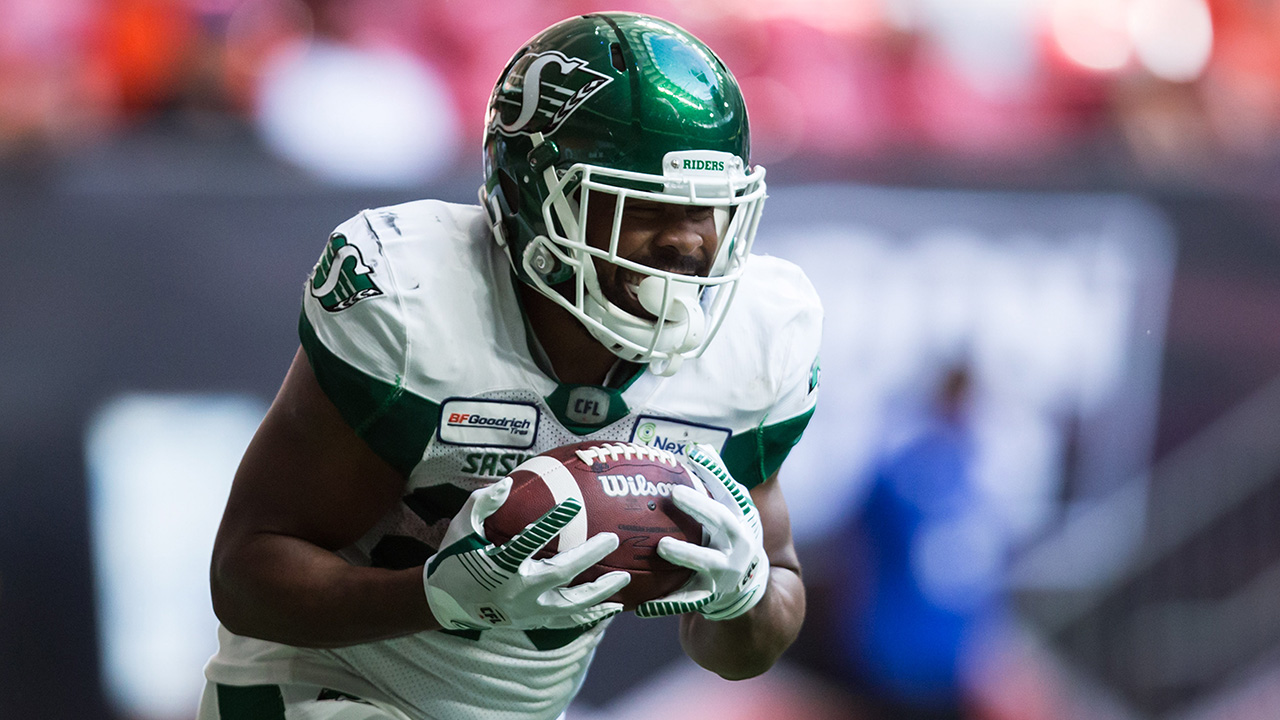 The Saskatchewan Roughriders' William Powell. (Darryl Dyck/CP)