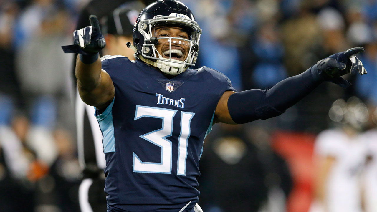Tennessee Titans free safety Kevin Byard (31) celebrates the sacking of Jacksonville Jaguars quarterback Cody Kessler (6). (James Kenney/AP)