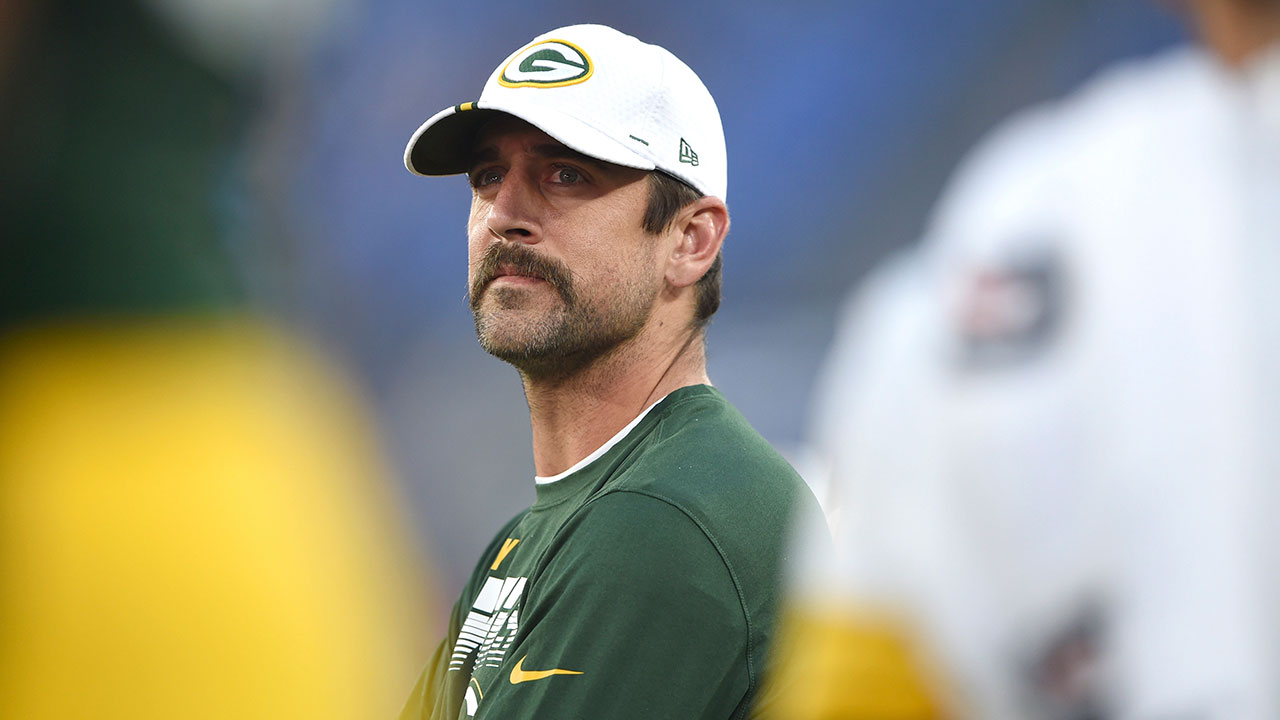 NFL-Packers-Rodgers-looks-on-from-sideline