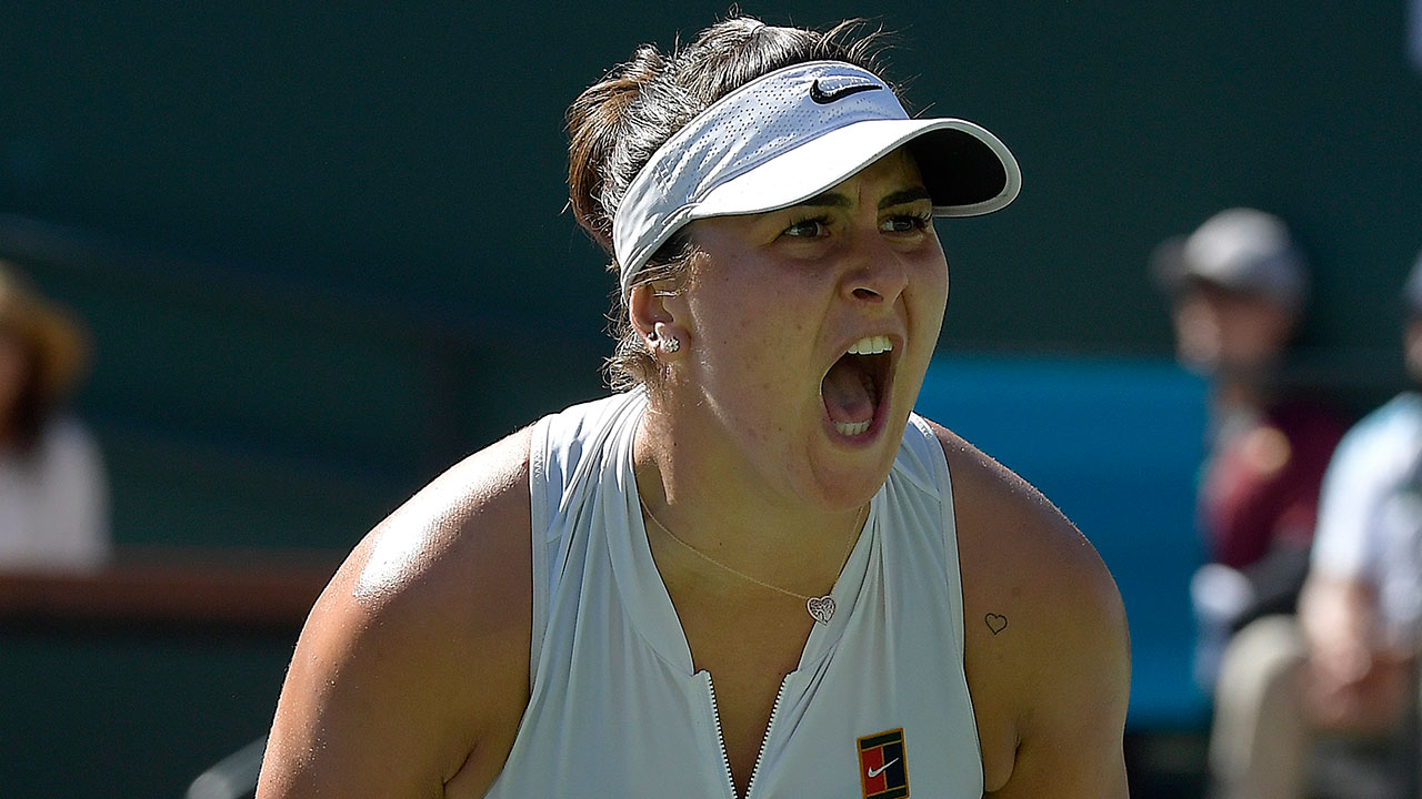Tennis-WTA-andreescu-celebrates-after-point