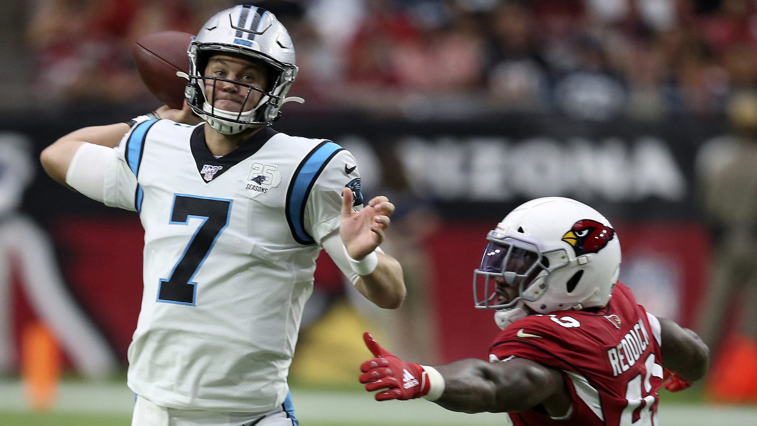 Panthers’ Kyle Allen throws 4 touchdowns in winning debut