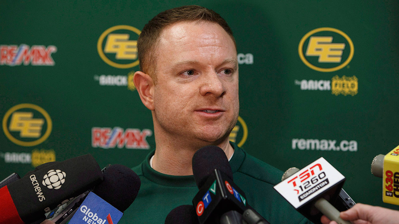 Edmonton Elks general manager Brock Sunderland. (Jason Franson/CP)
