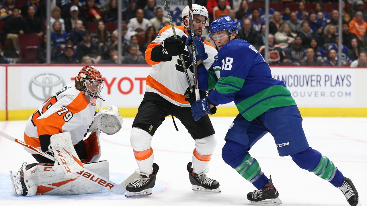 Pearson, Canucks snap Flyers' unbeaten streak with shootout win -  Sportsnet.ca