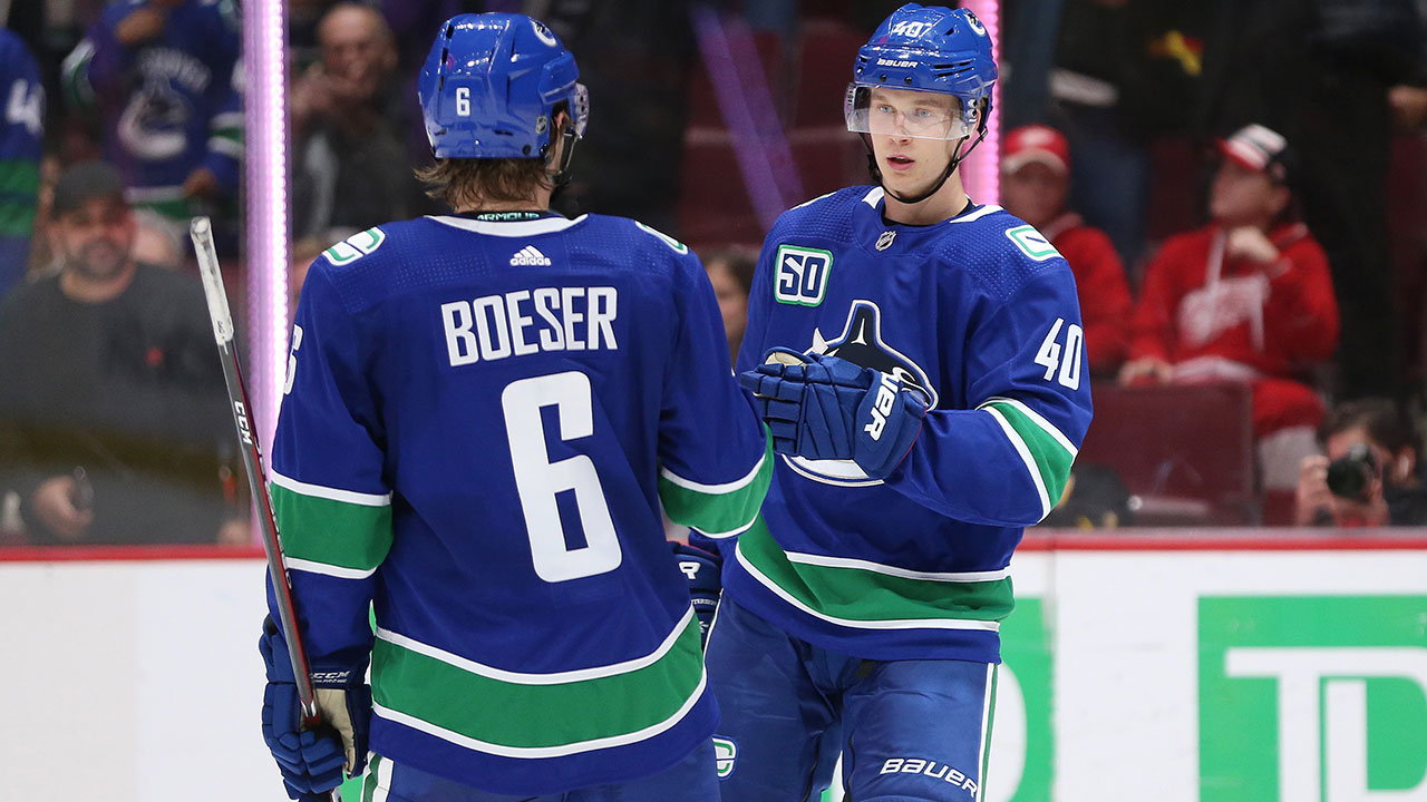 Canucks' power play clicks in thrashing of Red Win