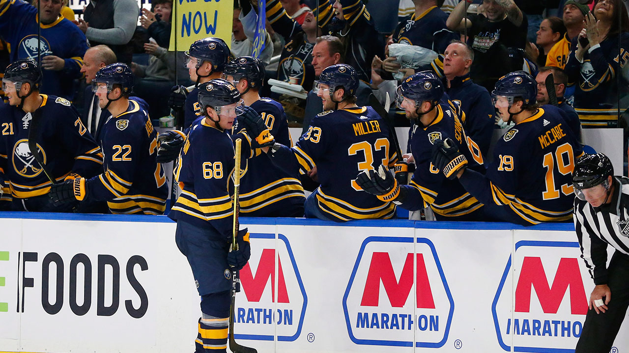 Olofsson sets rookie record in Sabres' win over St