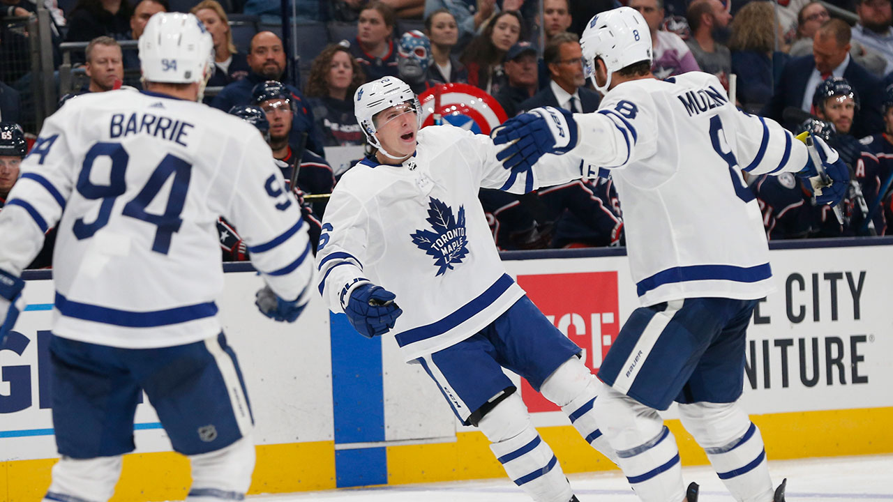The Mitch is back. Marner pots two on the road as the Leafs undress the Jackets