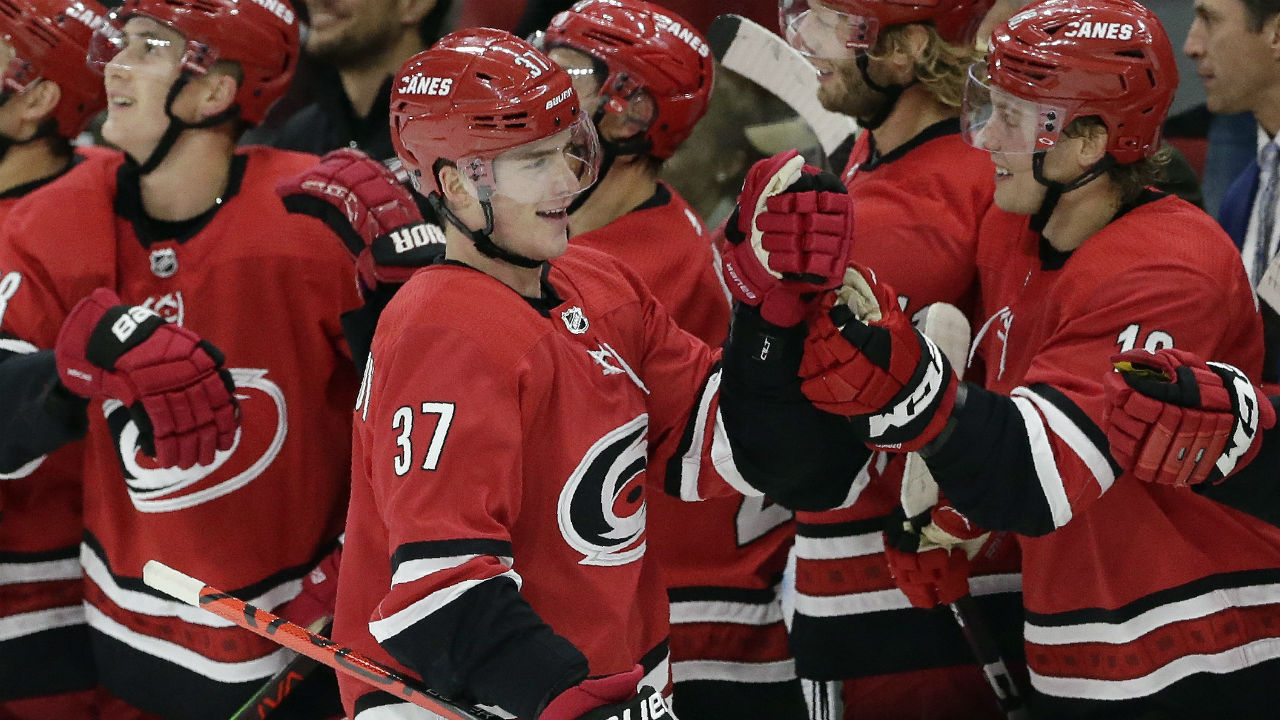 Watch: Andrei Svechnikov Scores His First NHL Goal - Canes Country