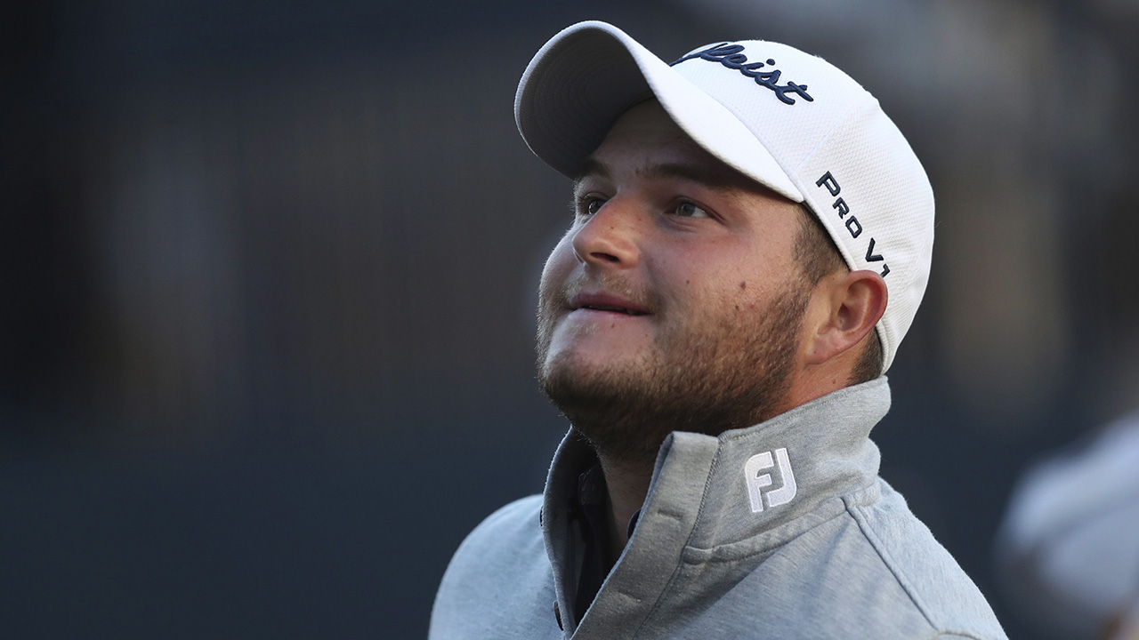 Zander Lombard maintained his strong start to 2024 by taking a share of the lead after the first round of the Qatar Masters on Thursday. (Jon Super/AP)