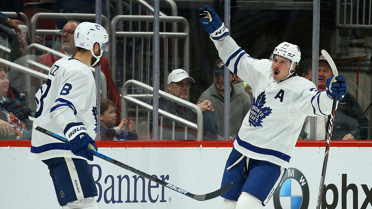 Maple Leafs beat Coyotes in Sheldon Keefe's first 