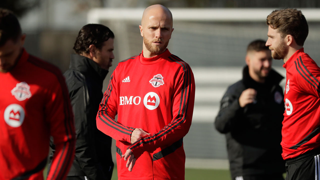 Toronto FC midfielder Michael Bradley could return from a knee injury vs. Atlanta United. (Ted S. Warren/AP)