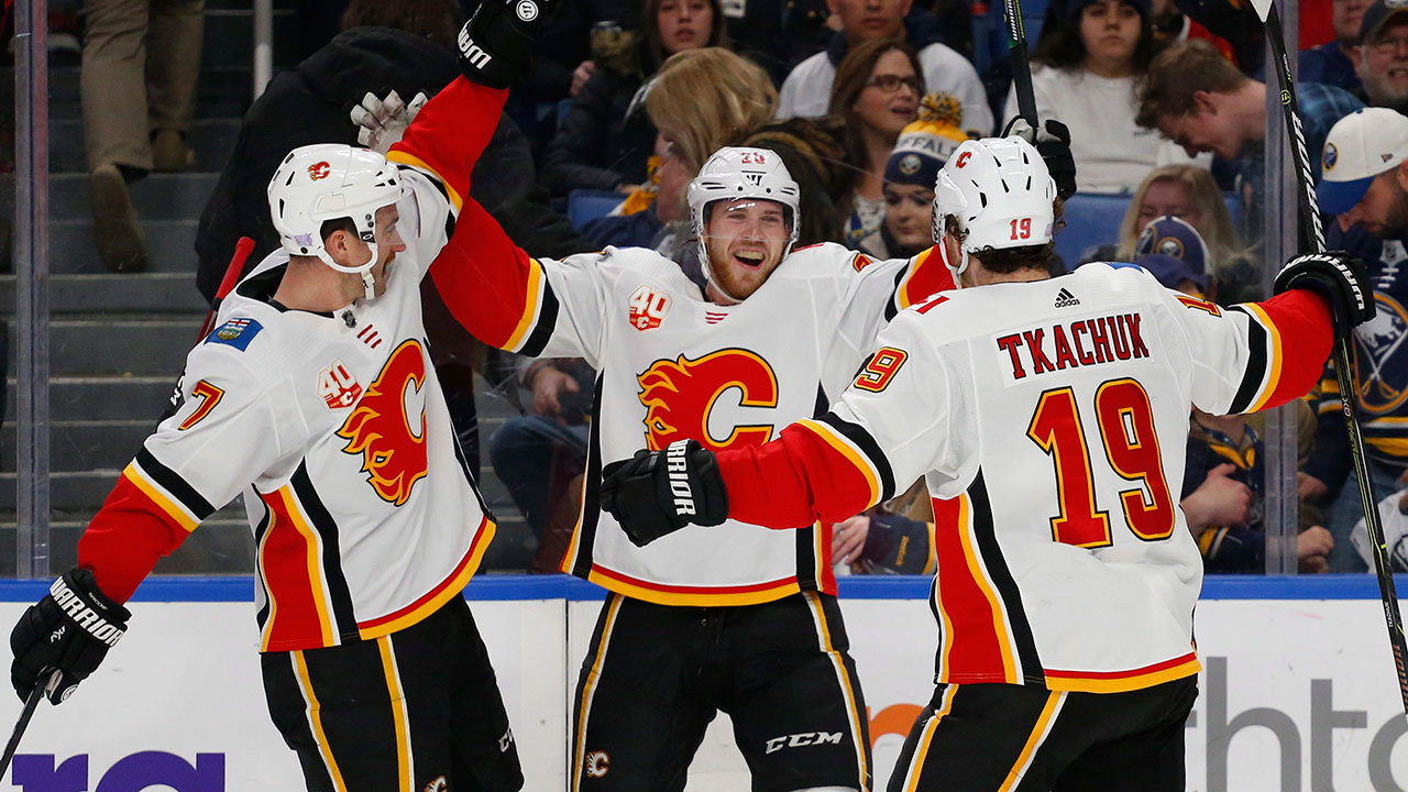 Flames manufacture a positive moment in the midst of a very tough day for Calgary