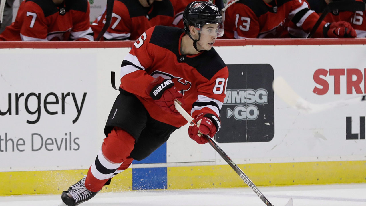 Devils' Jack Hughes day-to-day with upper-body inj