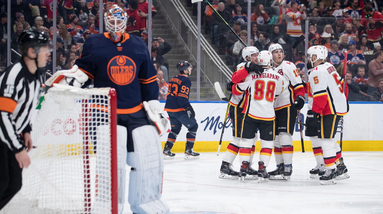 Andrew Mangiapane Has Goal And Two Assists Flames Beat Oilers Sportsnet Ca
