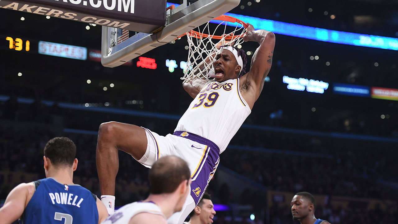 Dwight Howard Los Angeles Lakers Unsigned 2020 NBA Playoffs Round 1 Dunk That Shook The Rim Photograph