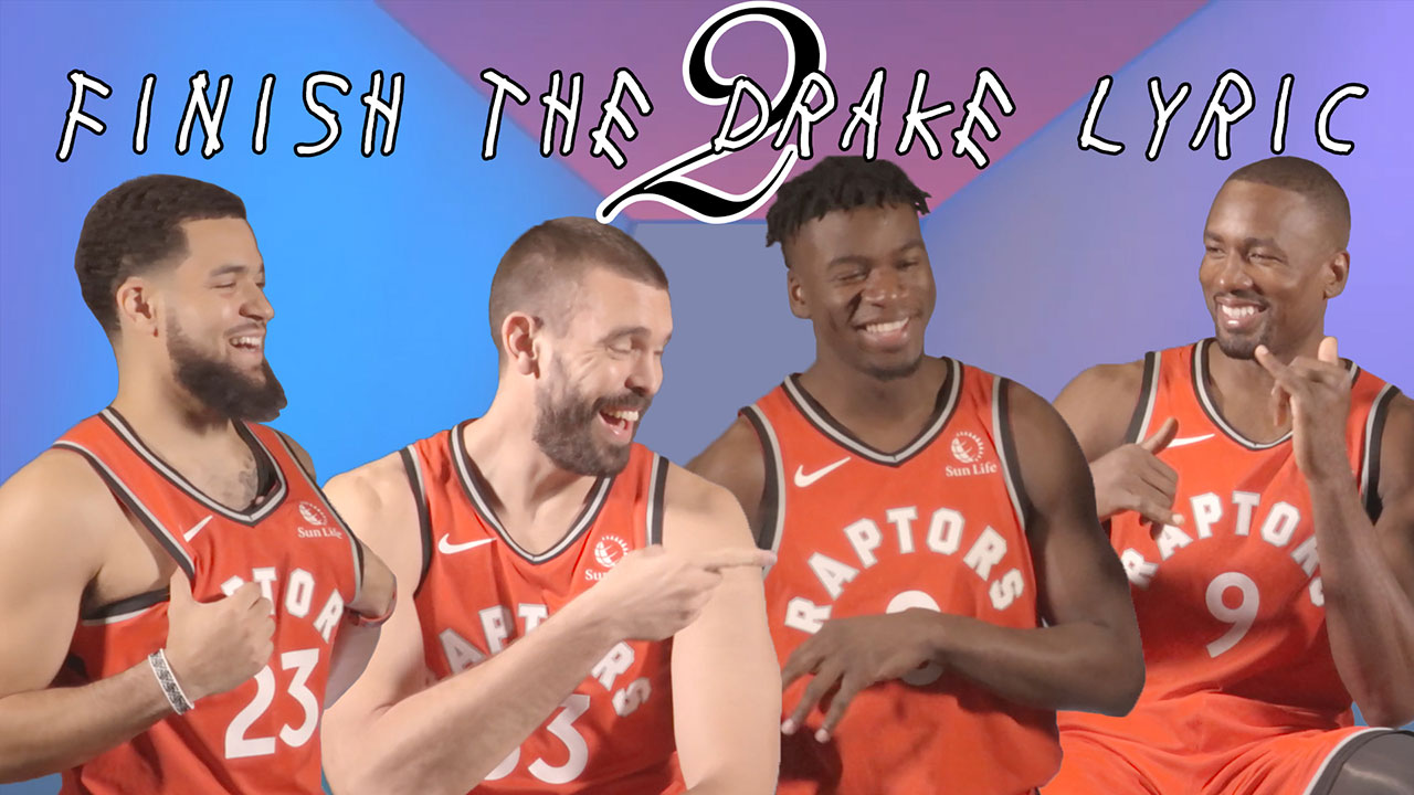 Watch the Raptors attempt to finish Drake lyrics — Part II