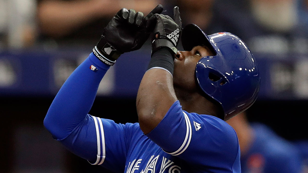 The Toronto Blue Jays' Jonathan Davis. (Chris O'Meara/AP)