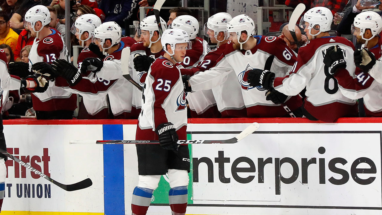 Avalanche edge Red Wings to win season-high sevent