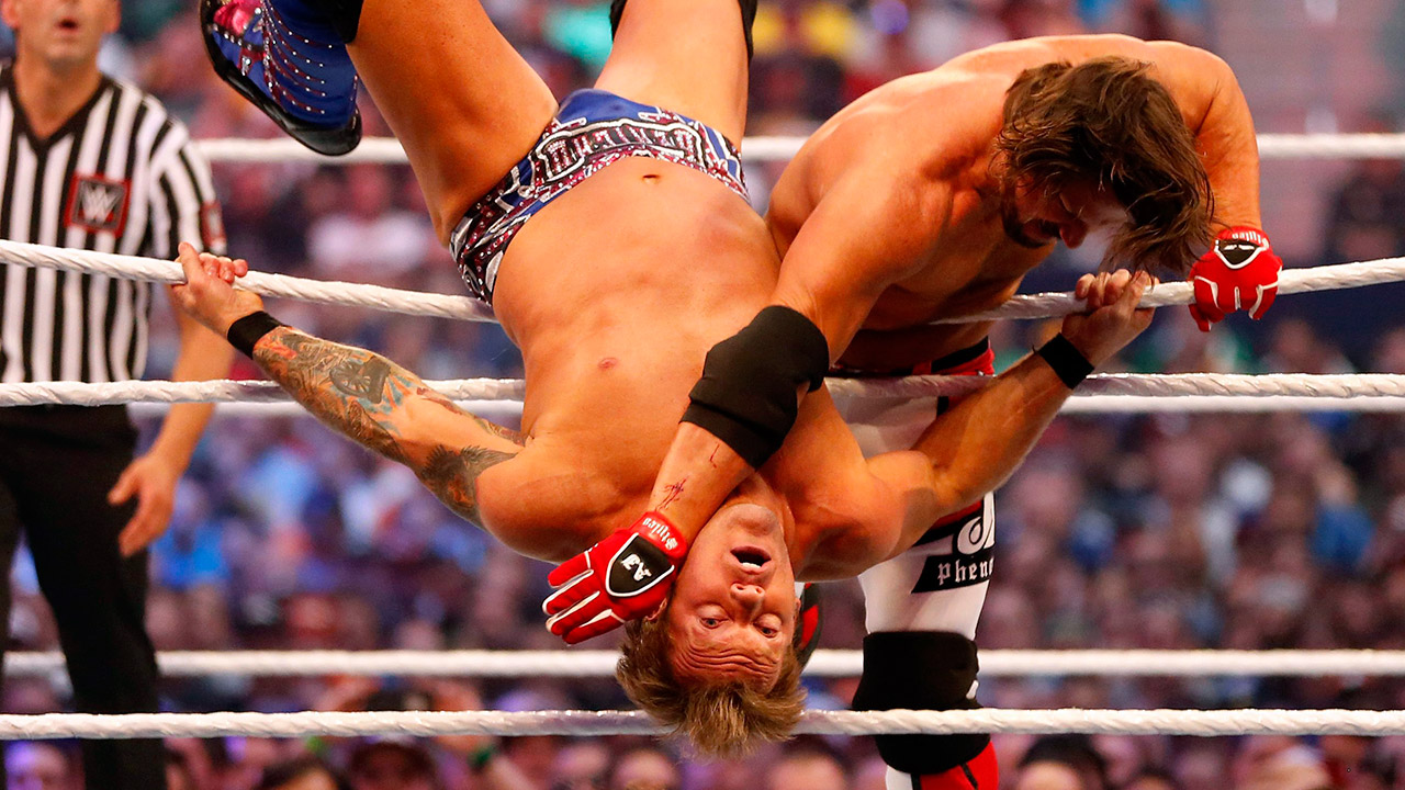 aj-styles-and-chris-jericho-at-wrestlemania-32