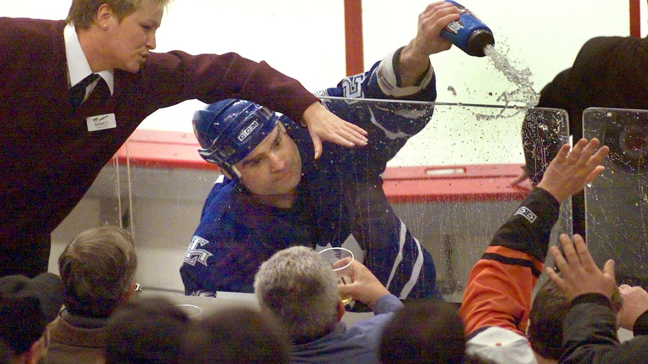 We take a look back when Tie Domi fought a fan who fell into the penalty bo...