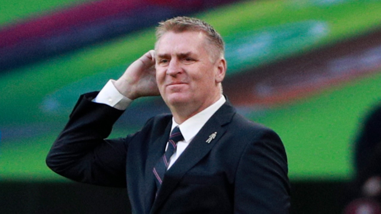 Aston Villa's head coach Dean Smith. (AP Photo/Ian Walton)
