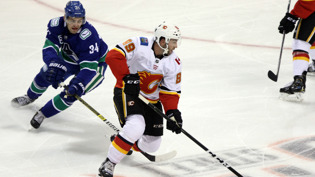 Alan Quine is among the Calgary Flames prospects who could become Black Aces, joining the team for its playoff push. (Chad Hipolito/CP)