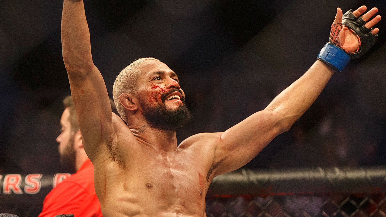 UFC-flyweight-Deiveson-Figueiredo-celebrates-a-win