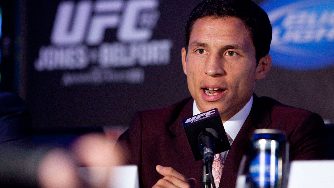UFC-flyweight-Joseph-Benavidez-speaks-during-a-press-conference
