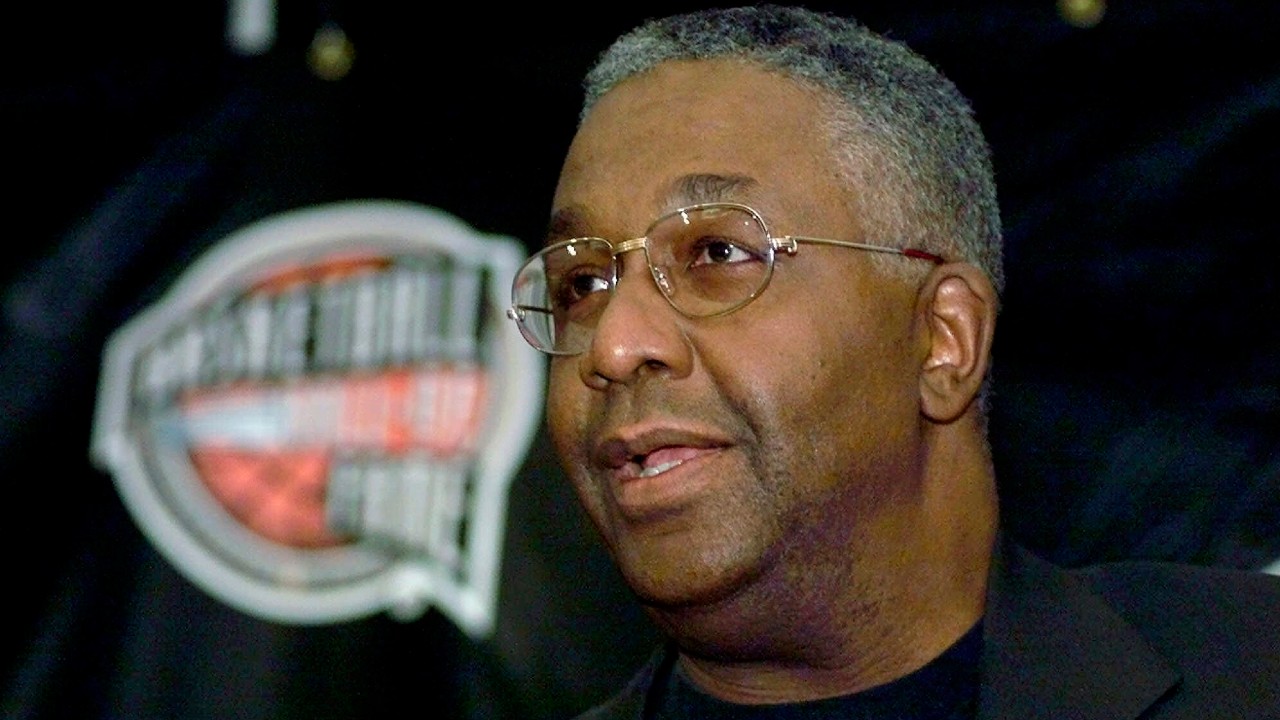In this Oct. 1, 1999, file photo, former Georgetown basketball coach John Thompson addresses the media during a news conference for inductees to the Basketball Hall of Fame in Springfield, Mass. (Charles Krupa / AP)