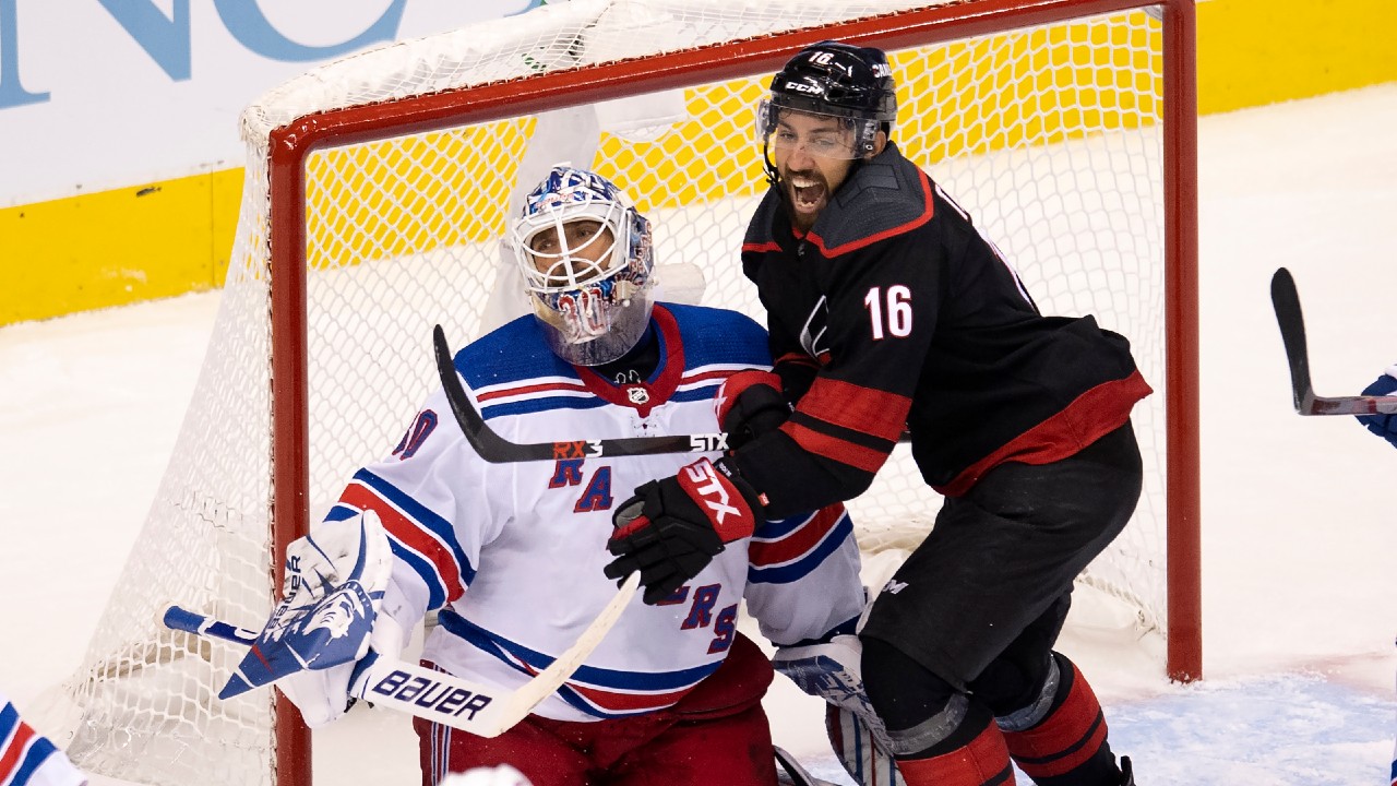 And they're back!! Aho leads Hurricanes to win over Rangers in NHL's return